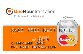 One Hour Translation MasterCard